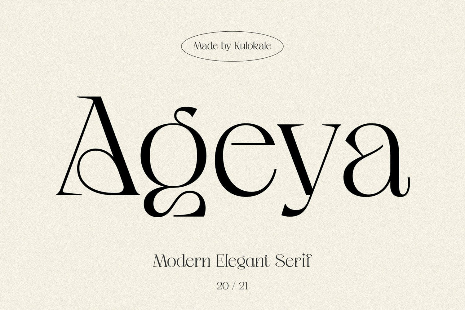 现代优雅品牌标题包装设计衬线英文字体 Ageya – Modern Elegant Serif Font插图