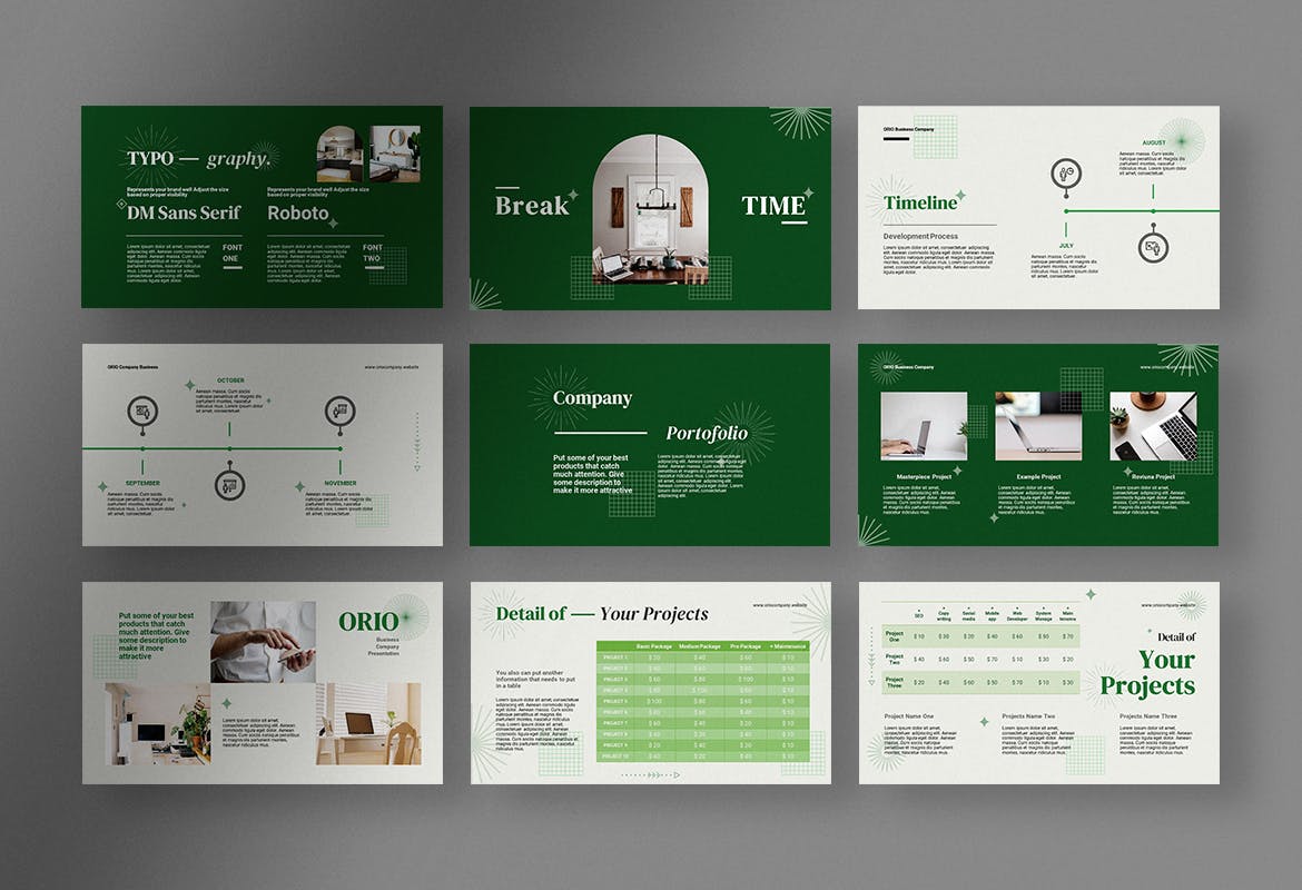 现代优雅公司简介提案简报演示文稿设计模板 Orio – Company Profile Presentation PPT Template插图9