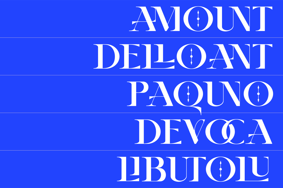 现代优雅杂志标识海报设计衬线英文字体 amovand