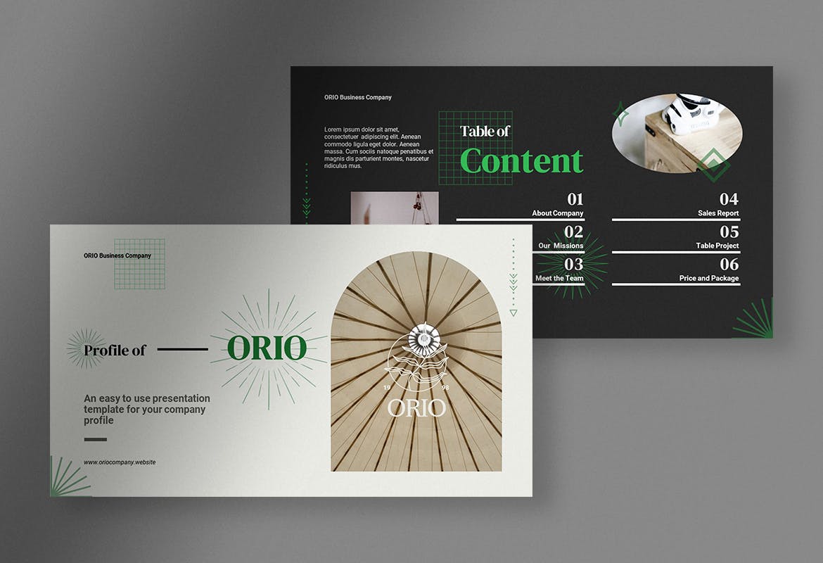 现代优雅公司简介提案简报演示文稿设计模板 Orio – Company Profile Presentation PPT Template插图1