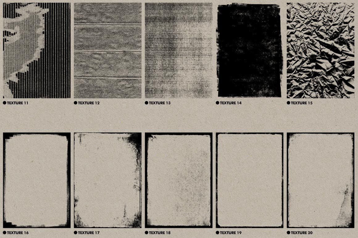 50个做旧粗糙喷墨打印褶皱PNG图片设计素材 Super Hi Res Textures – Collection 02插图2