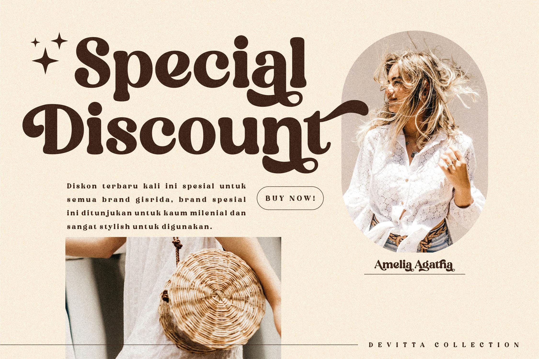 时尚海报品牌标识设计衬线英文字体 Devitta Stylish Serif Font LS插图2