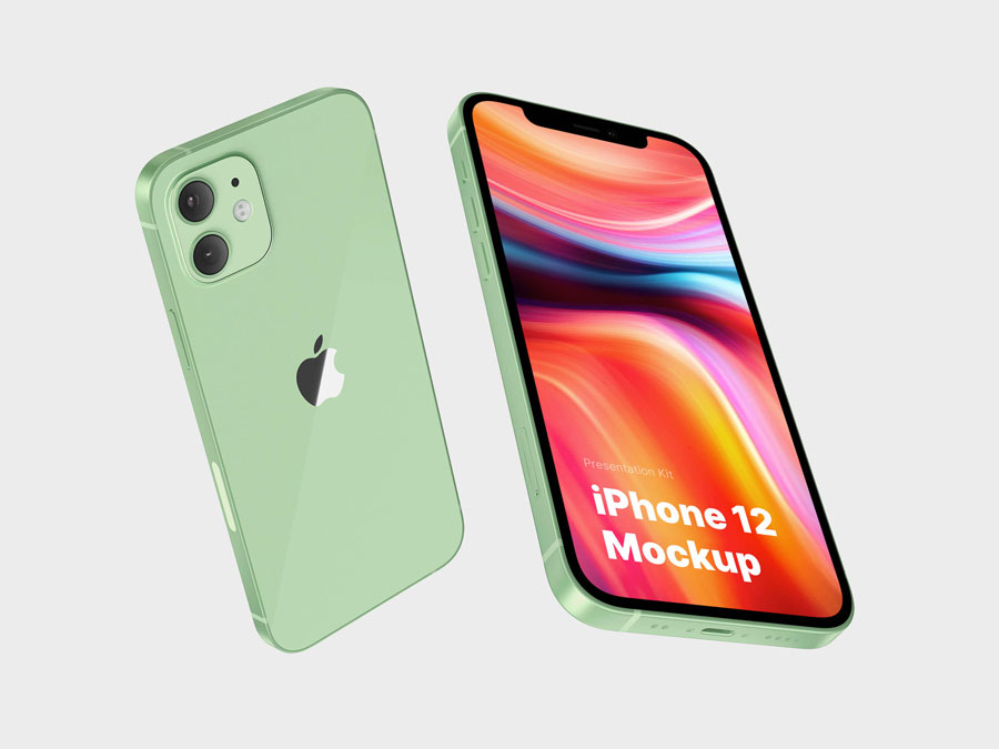 多种材质颜色苹果iphone12样机模板素材iphone12mockups