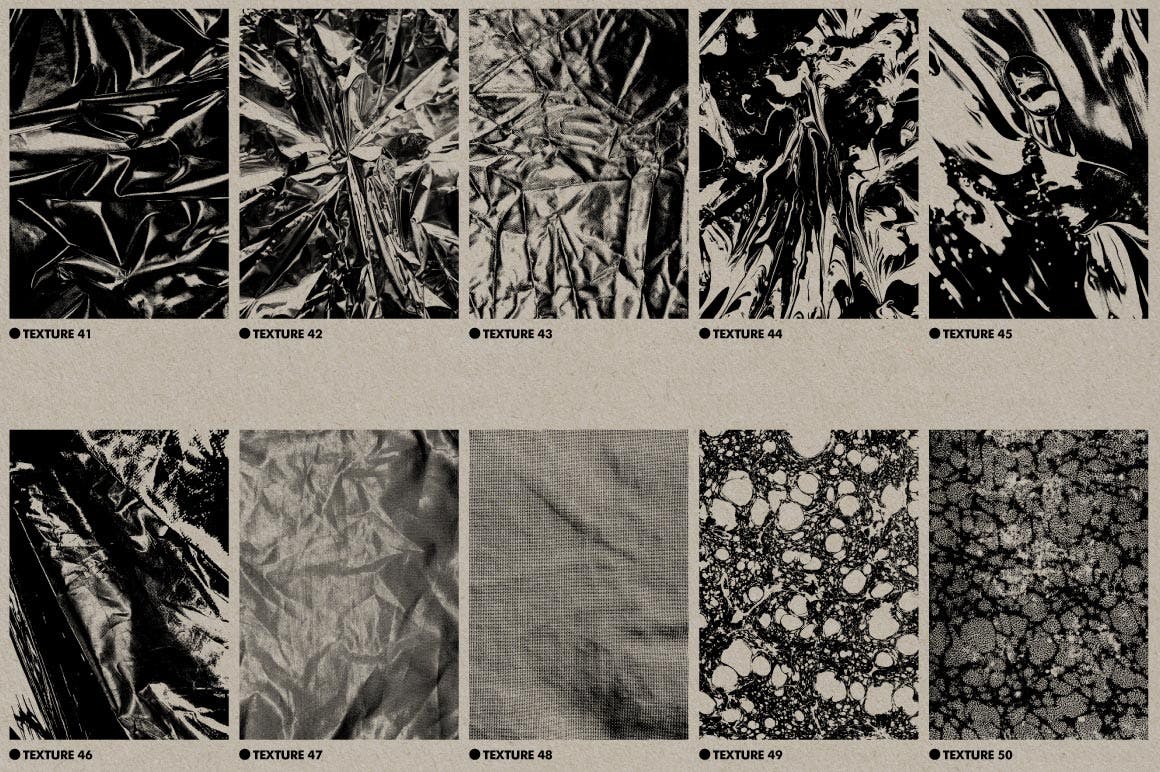 50个做旧粗糙喷墨打印褶皱PNG图片设计素材 Super Hi Res Textures – Collection 02插图5