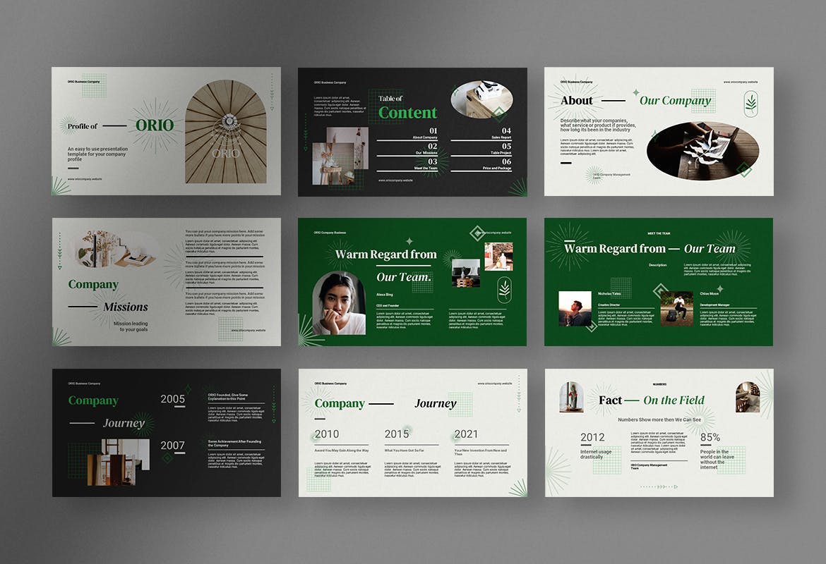 现代优雅公司简介提案简报演示文稿设计模板 Orio – Company Profile Presentation PPT Template插图7