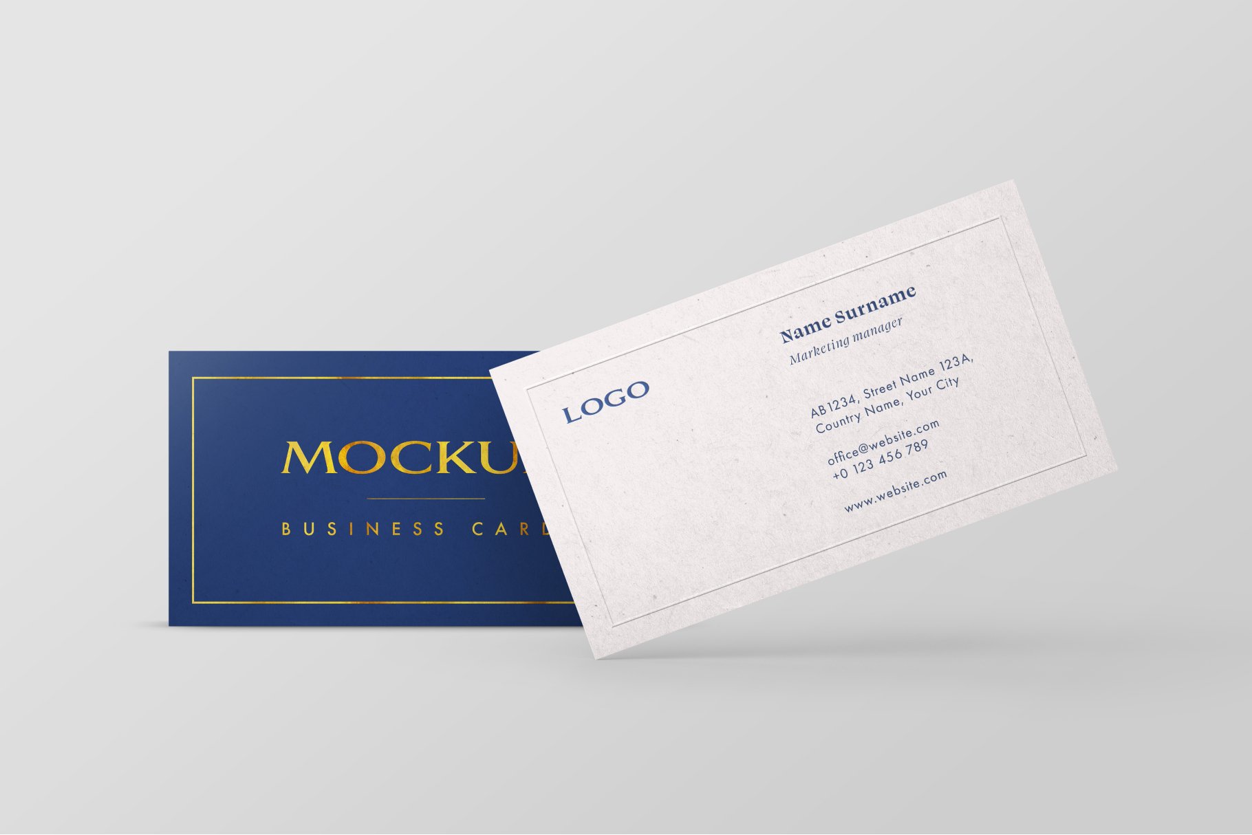 16种时尚横板名片卡片设计ps智能贴图样机合集 business card mockup 