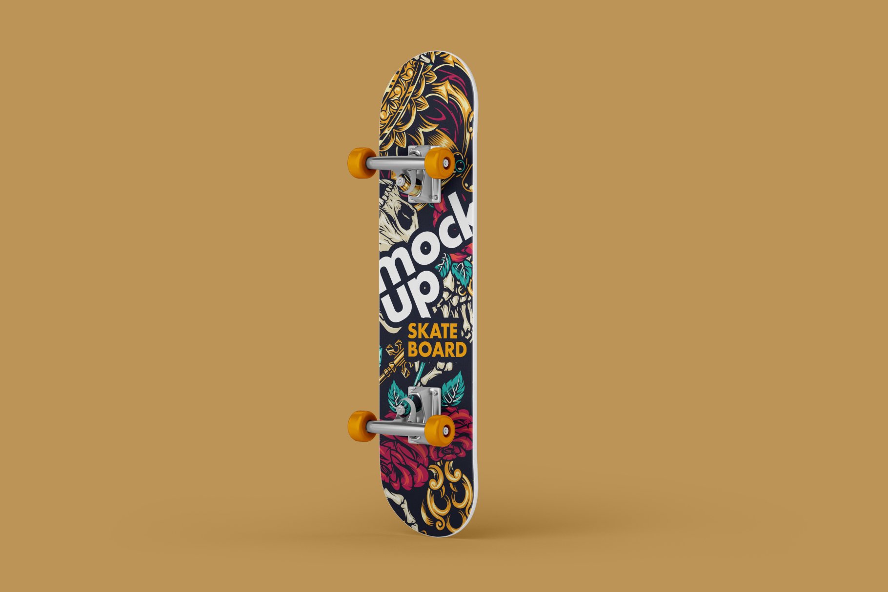 14个时尚滑板印花图案设计智能贴图样机合集 skateboard mockup set