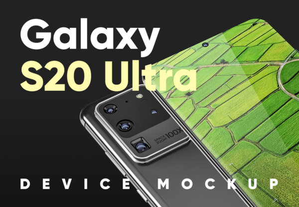 高品质三星Galaxy S20智能手机贴图样机模板 Galaxy S20 Ultra Device Mockup