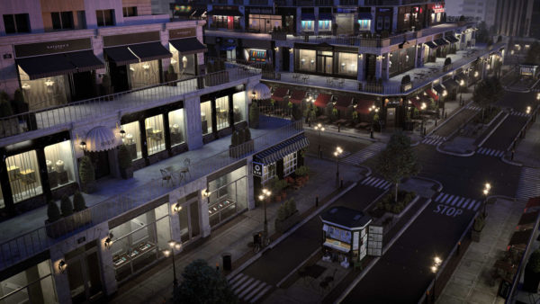 超大商店楼房建筑街道设施3D模型设计素材 Kitbas3D – Storefronts