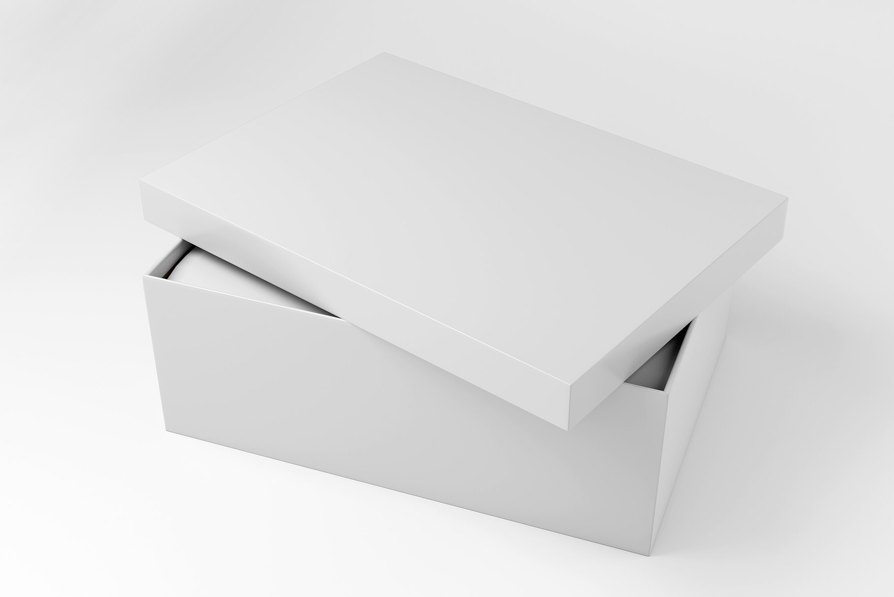 10个时尚鞋子包装纸盒设计ps贴图样机模板shoeboxmockup