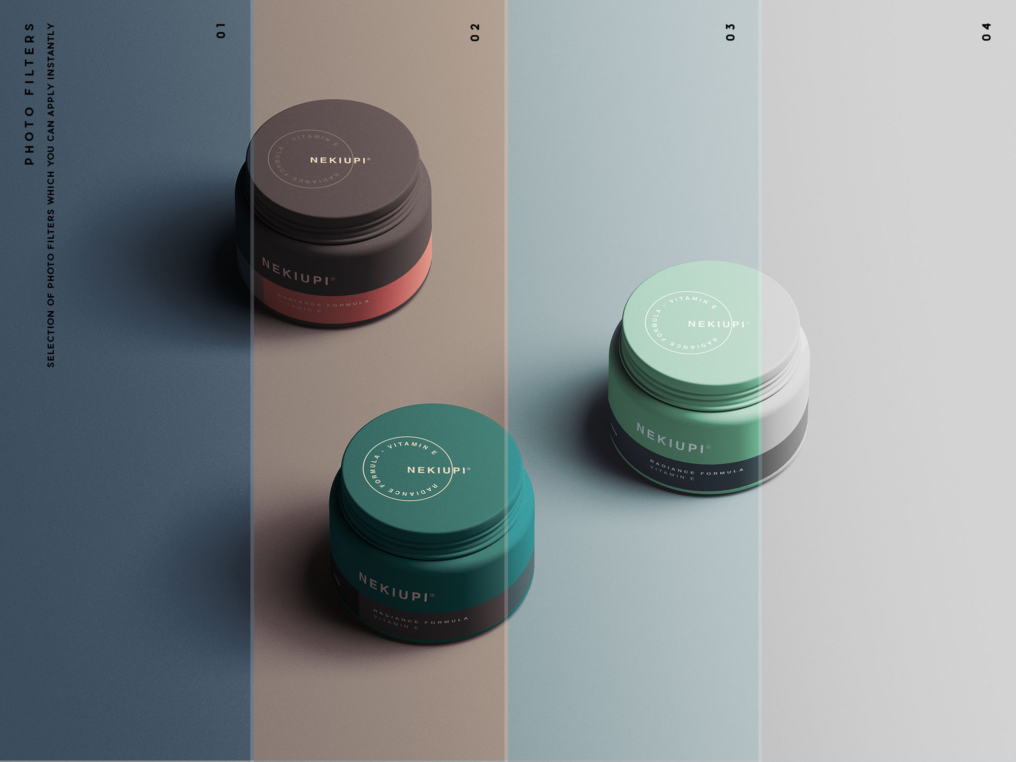7款高级化妆品面霜包装罐设计贴图样机素材cosmeticjarmockups