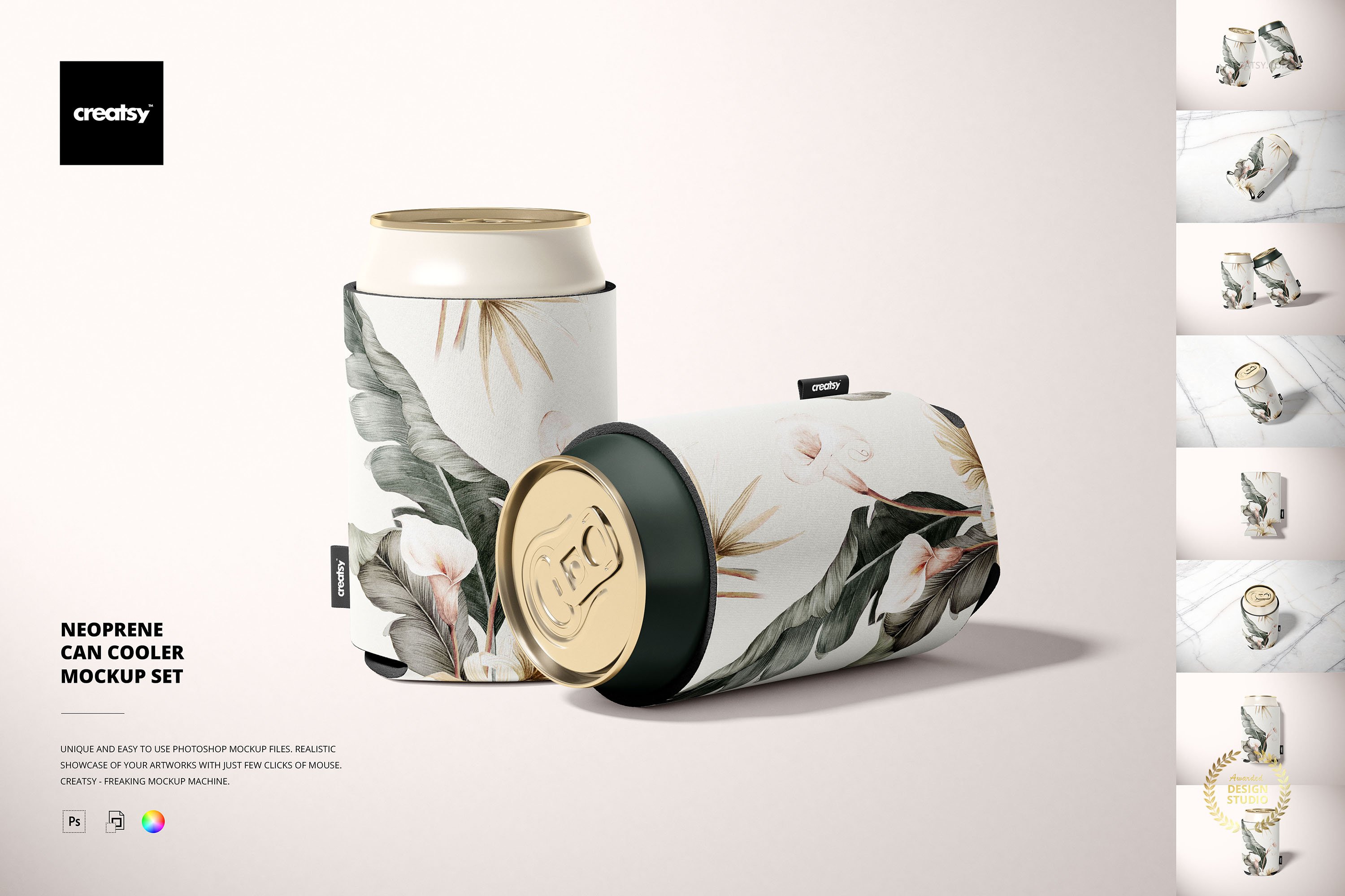 氯丁橡胶罐易拉罐冷却器外观设计Ps贴图样机套装 Neoprene Can Cooler Mockup Set插图 氯丁橡胶罐易拉罐冷却器外观设计Ps贴图样机套装 Neoprene Can Cooler Mockup Set插图
