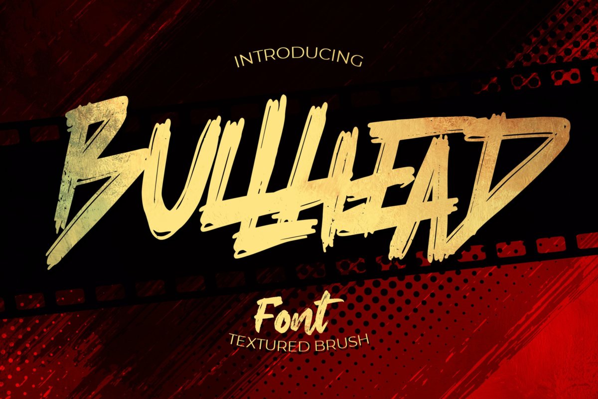 时尚品牌标志海报设计装饰性英文字体 Bullhead – bold Brush Font插图 时尚品牌标志海报设计装饰性英文字体 Bullhead – bold Brush Font插图