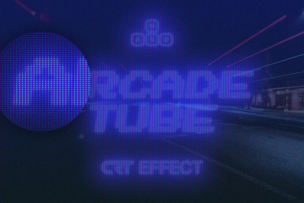 炫酷CRT显像管显示效果文本标题Ps样式模板素材 Arcade Tube CRT Effect