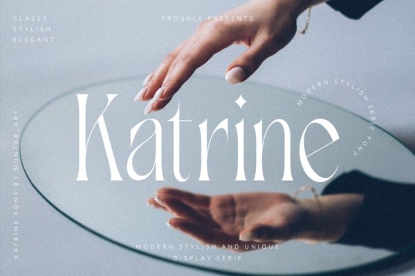现代海报品牌徽章设计衬线英文字体 Katrine  Modern Serif