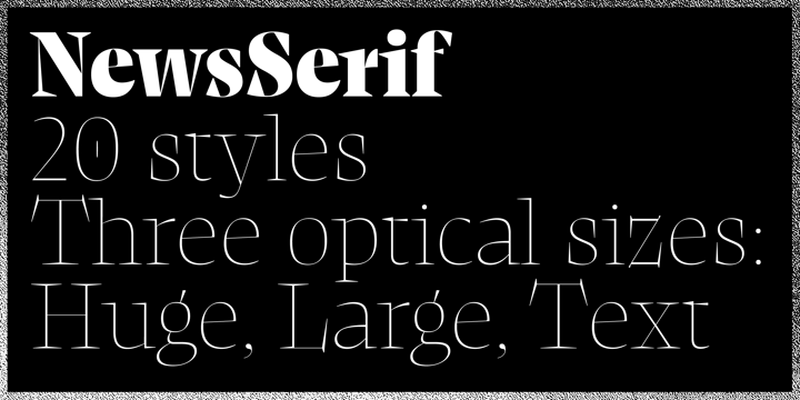 复古罗马风格杂志画册设计衬线英文字体家族 NewsSerif Font Family插图 复古罗马风格杂志画册设计衬线英文字体家族 NewsSerif Font Family插图