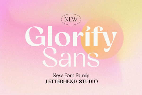 现代杂志标签标志设计无衬线英文字体 Glorify Sans