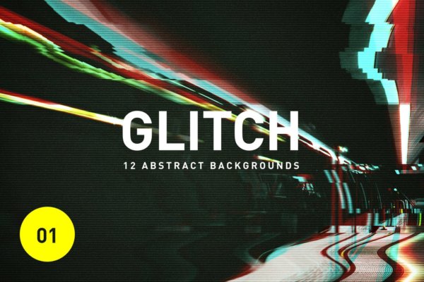 12个高品质抽象故障海报专辑印刷品背景图片设计素材 Glitch – 12 Abstract Backgrounds