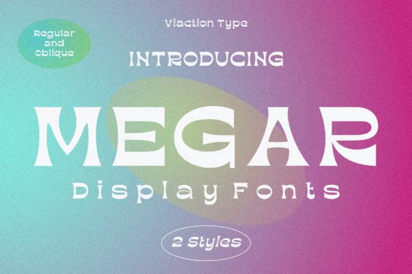 复古逆反差杂志海报徽标logo 设计衬线英文字体 Megar – Display Fonts
