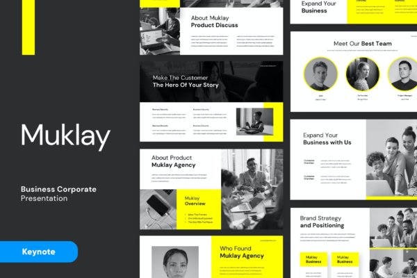创意企业营销策划提案简报设计Keynote模板 MUKLAY – Business Corporate Keynote