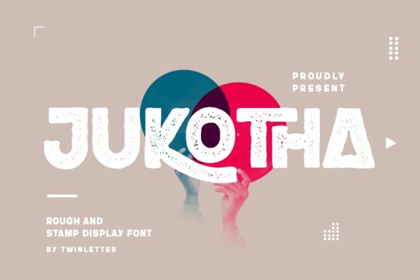 现代复古杂志海报徽标logo设计无衬线英文字体 Jukotha