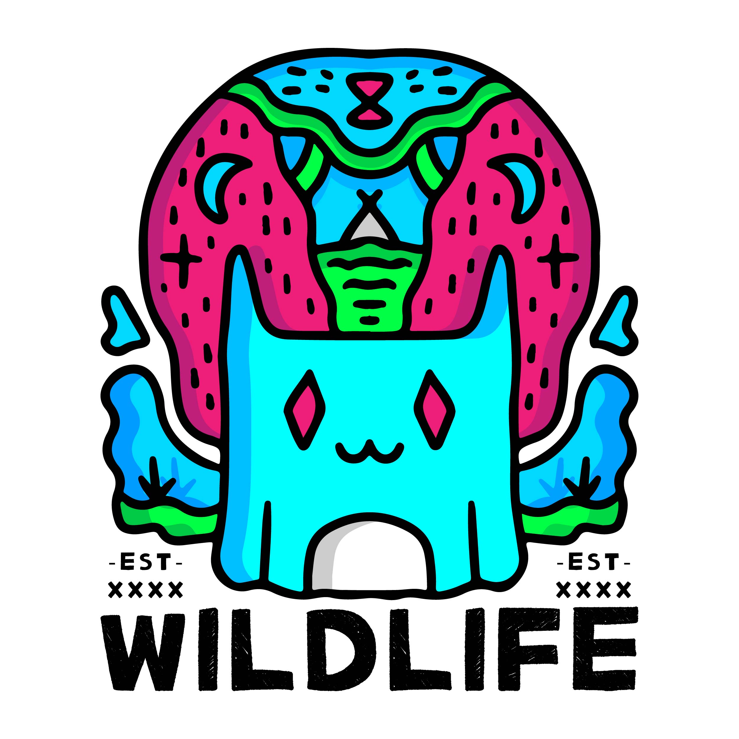 17款酷炫卡通怪兽背景图案ai矢量设计素材 hip – hop monster vector