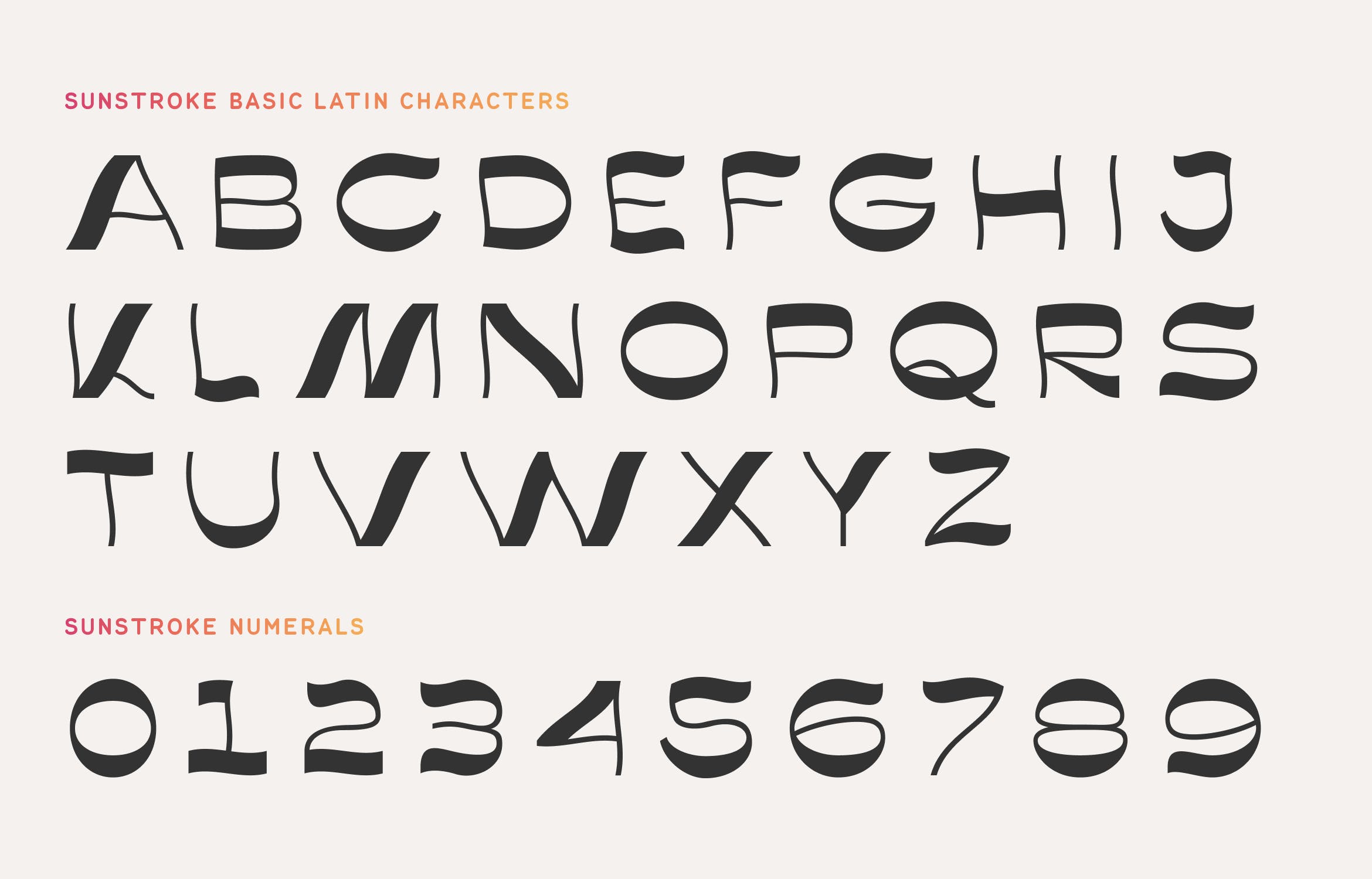 现代奢华印刷包装品牌设计无衬线英文字体 sunstroke