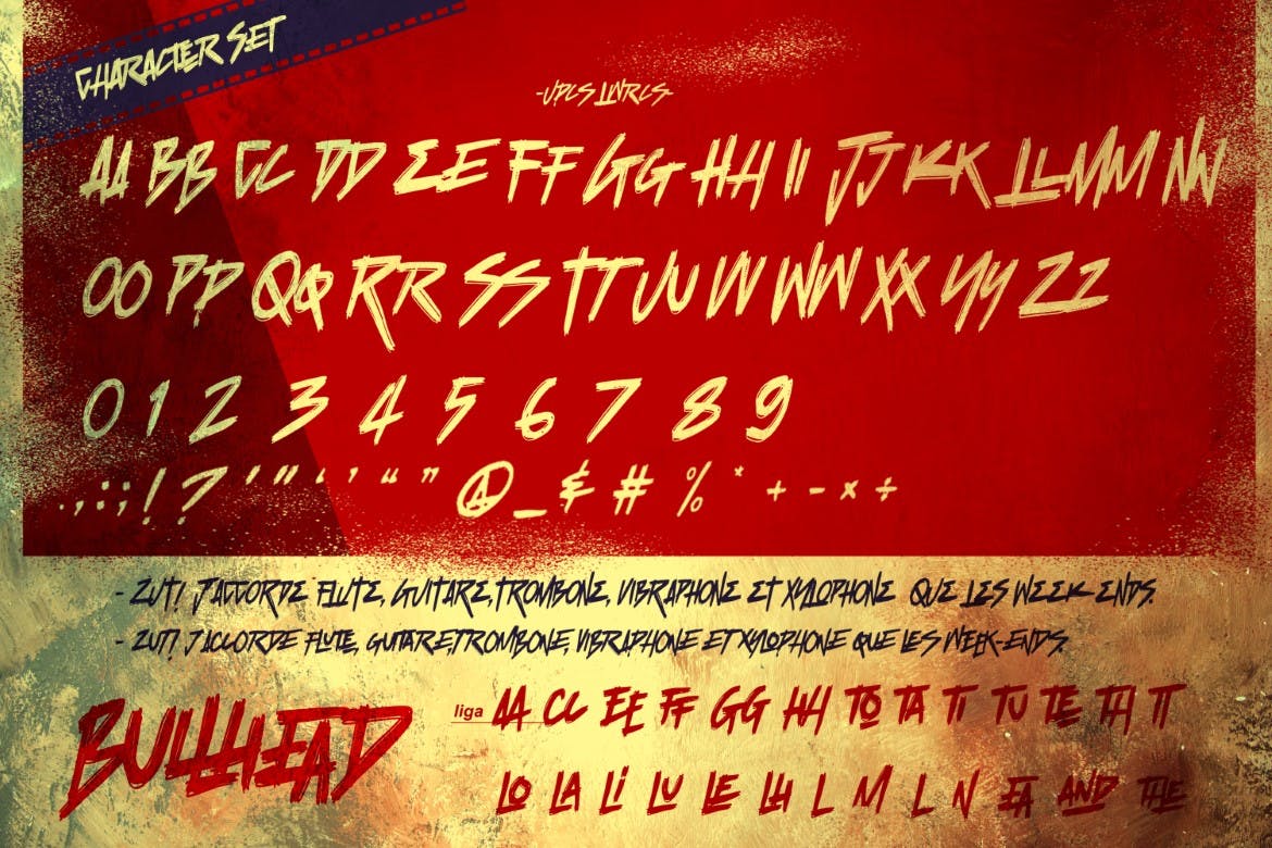 时尚品牌标志海报设计装饰性英文字体 Bullhead – bold Brush Font插图2 时尚品牌标志海报设计装饰性英文字体 Bullhead – bold Brush Font插图2