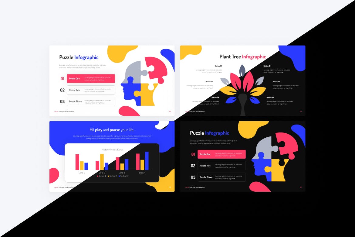 优雅简约企业营销策划提案简报设计信息图表ppt模版 Cousic Media PowerPoint Template插图3 优雅简约企业营销策划提案简报设计信息图表ppt模版 Cousic Media PowerPoint Template插图3