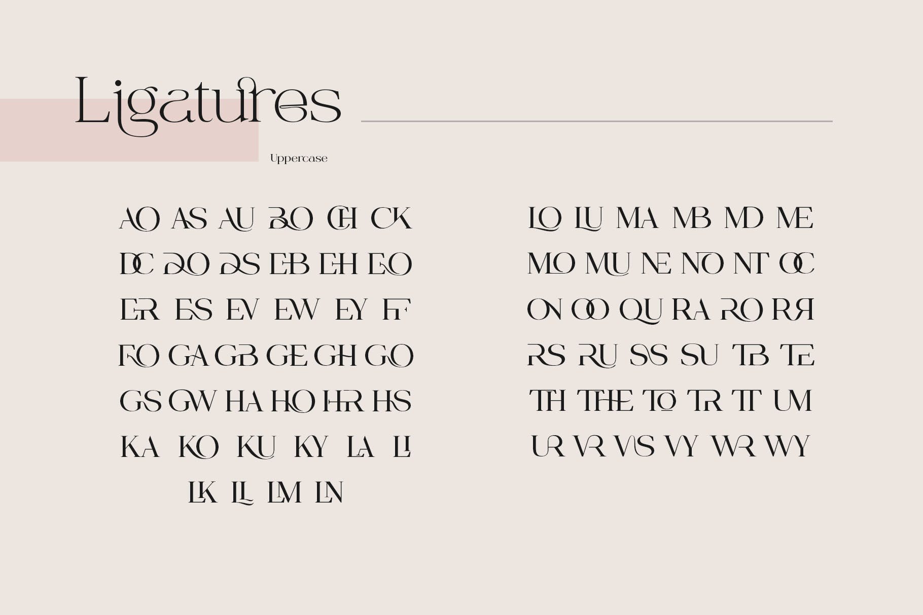 优雅奢华标识广告徽章设计衬线英文字体 Miloner Typeface