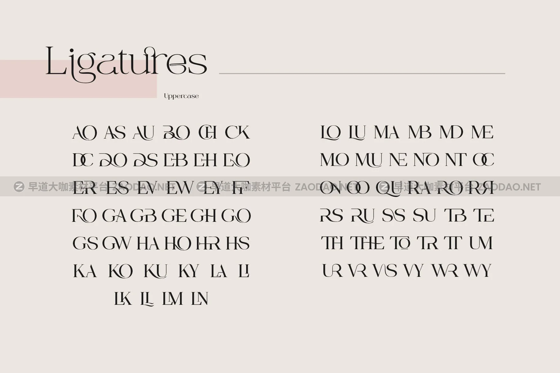优雅奢华标识广告徽章设计衬线英文字体 Miloner Typeface