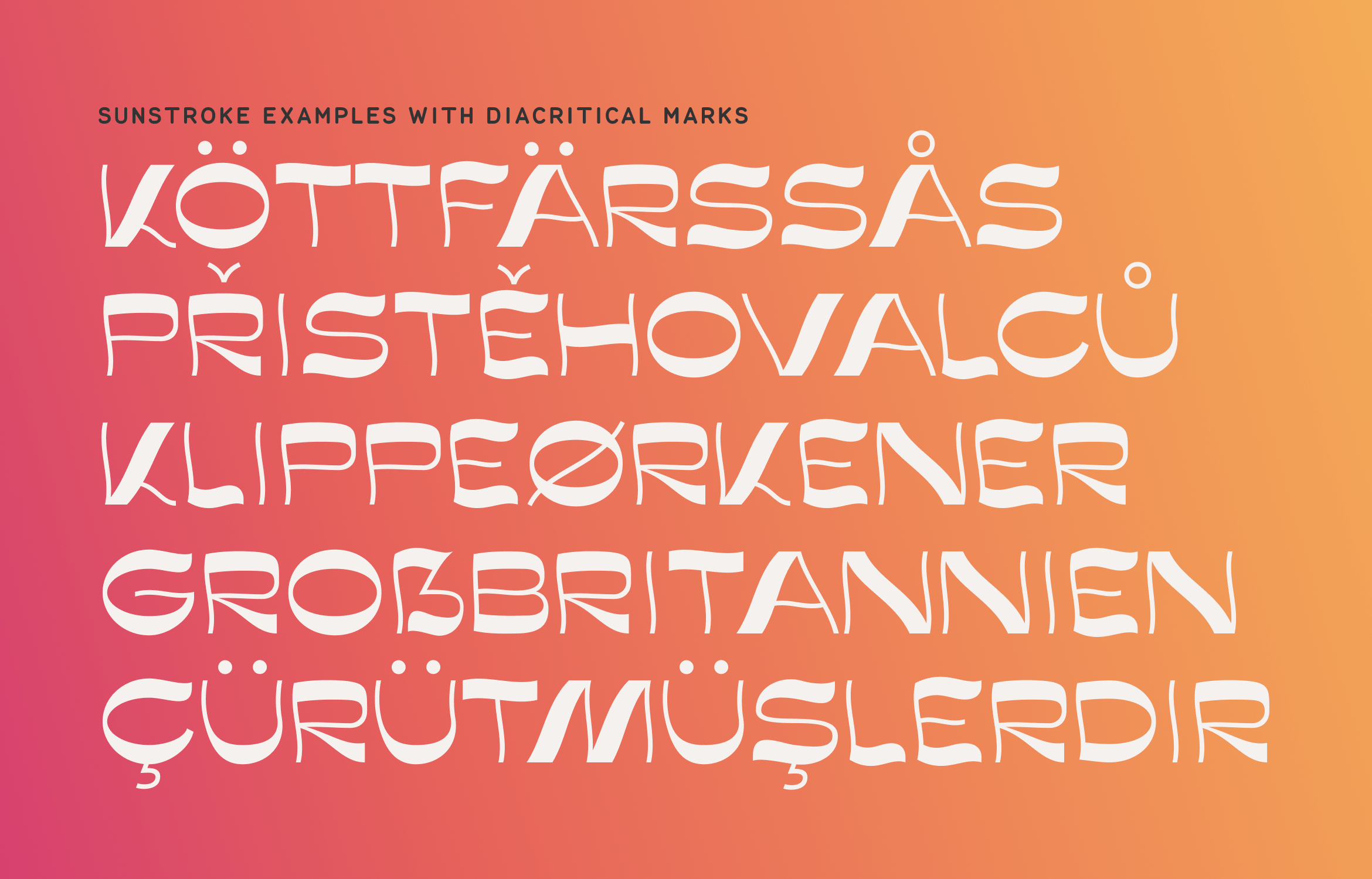 现代奢华印刷包装品牌设计无衬线英文字体sunstroke