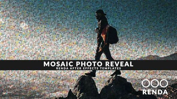 时尚马赛克效果摄影作品集演示过渡效果AE模板素材 Videohive – Mosaic Photo Reveal