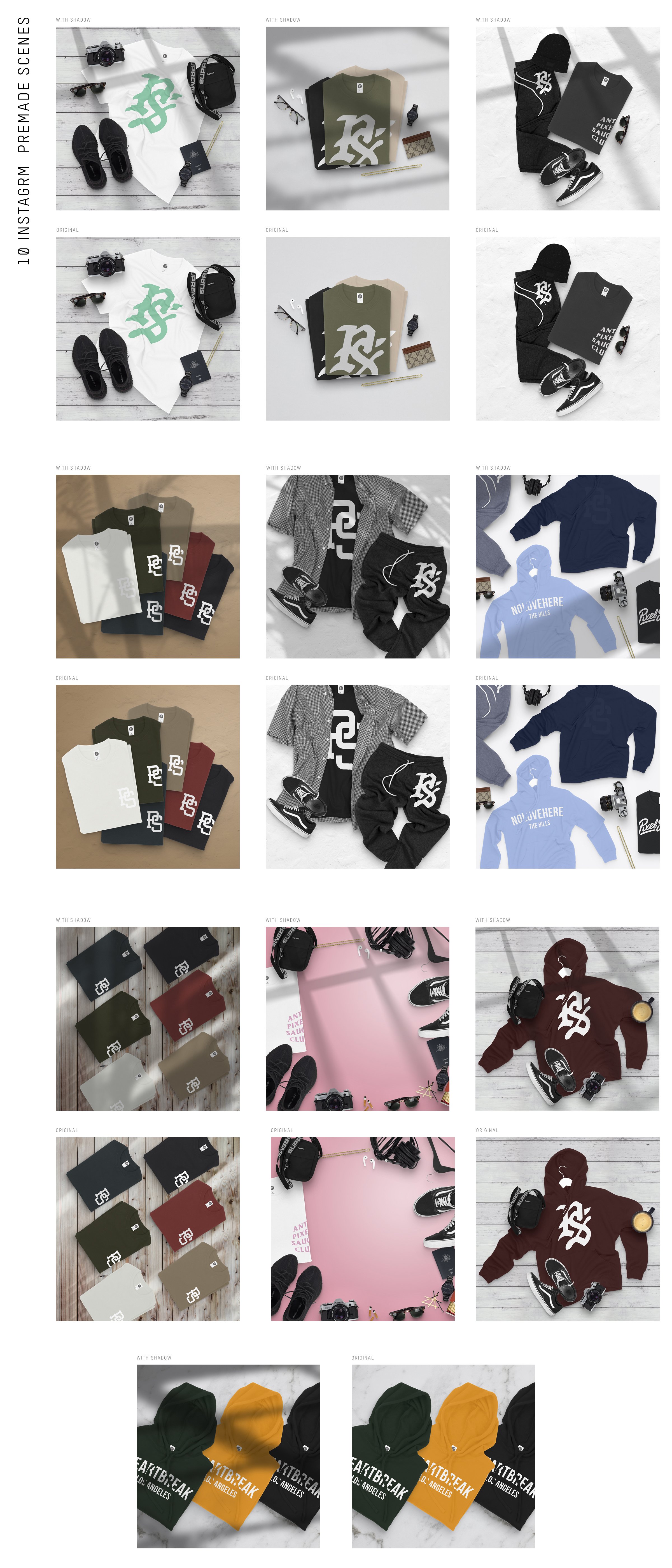 超级服装品牌设计连衣帽卫衣半袖T恤鞋子Ps智能贴图样机素材 Lifestyle Scene Creator插图3 超级服装品牌设计连衣帽卫衣半袖T恤鞋子Ps智能贴图样机素材 Lifestyle Scene Creator插图3
