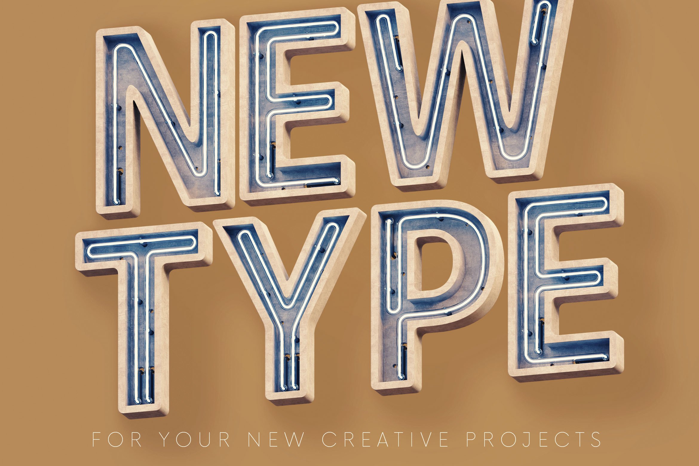 3d创意逼真混凝土霓虹灯字母数字png免扣图片素材 concrete neon –