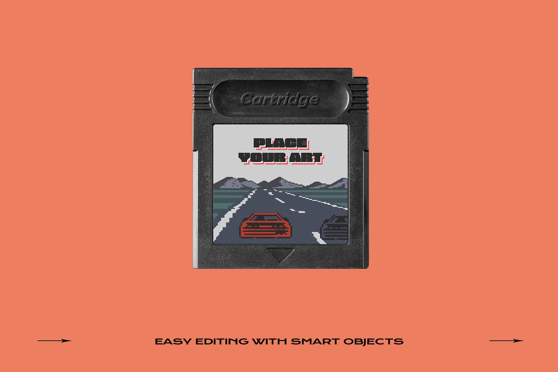 超酷复古电竞游戏卡片塑料盒贴纸设计Ps智能贴图样机素材 Game Cartridge Mockup Bundle Retro插图22