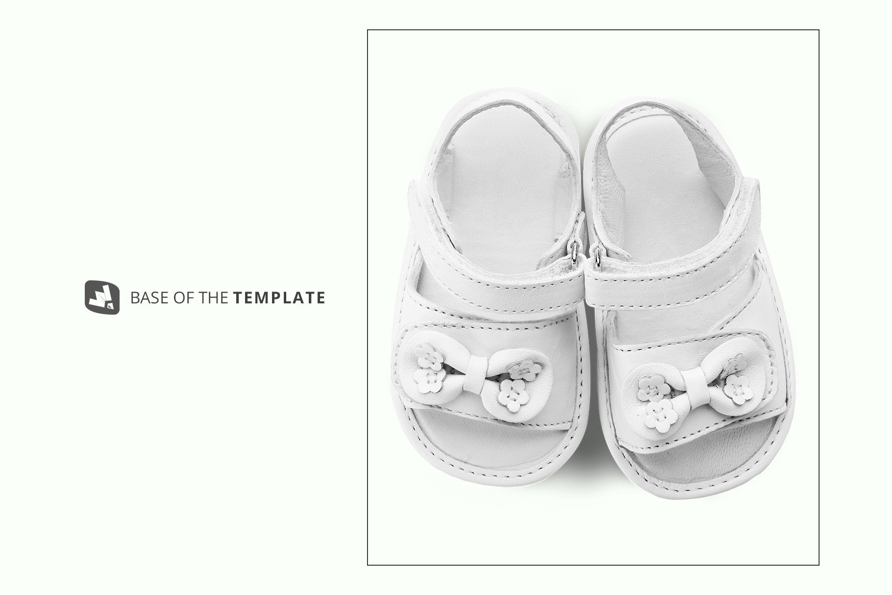 可爱婴儿凉鞋图案设计贴图Ps样机源文件素材 Topview Baby Sandals With Bow Mockup插图3 可爱婴儿凉鞋图案设计贴图Ps样机源文件素材 Topview Baby Sandals With Bow Mockup插图3
