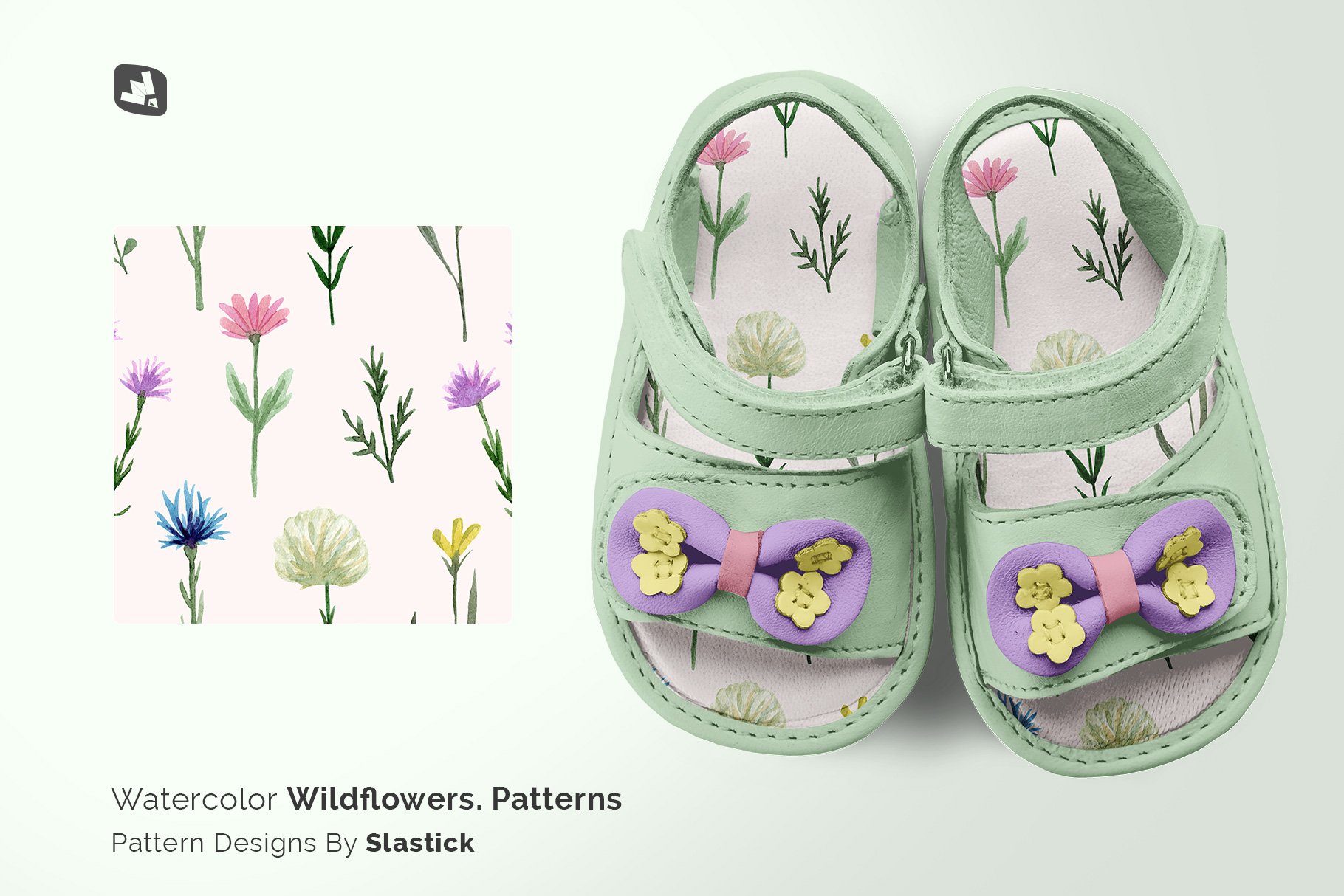 可爱婴儿凉鞋图案设计贴图Ps样机源文件素材 Topview Baby Sandals With Bow Mockup插图5 可爱婴儿凉鞋图案设计贴图Ps样机源文件素材 Topview Baby Sandals With Bow Mockup插图5