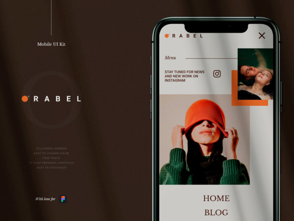 时尚优雅服装网站界面设计UI 套件素材‎ Orabel Mobile UI Kit
