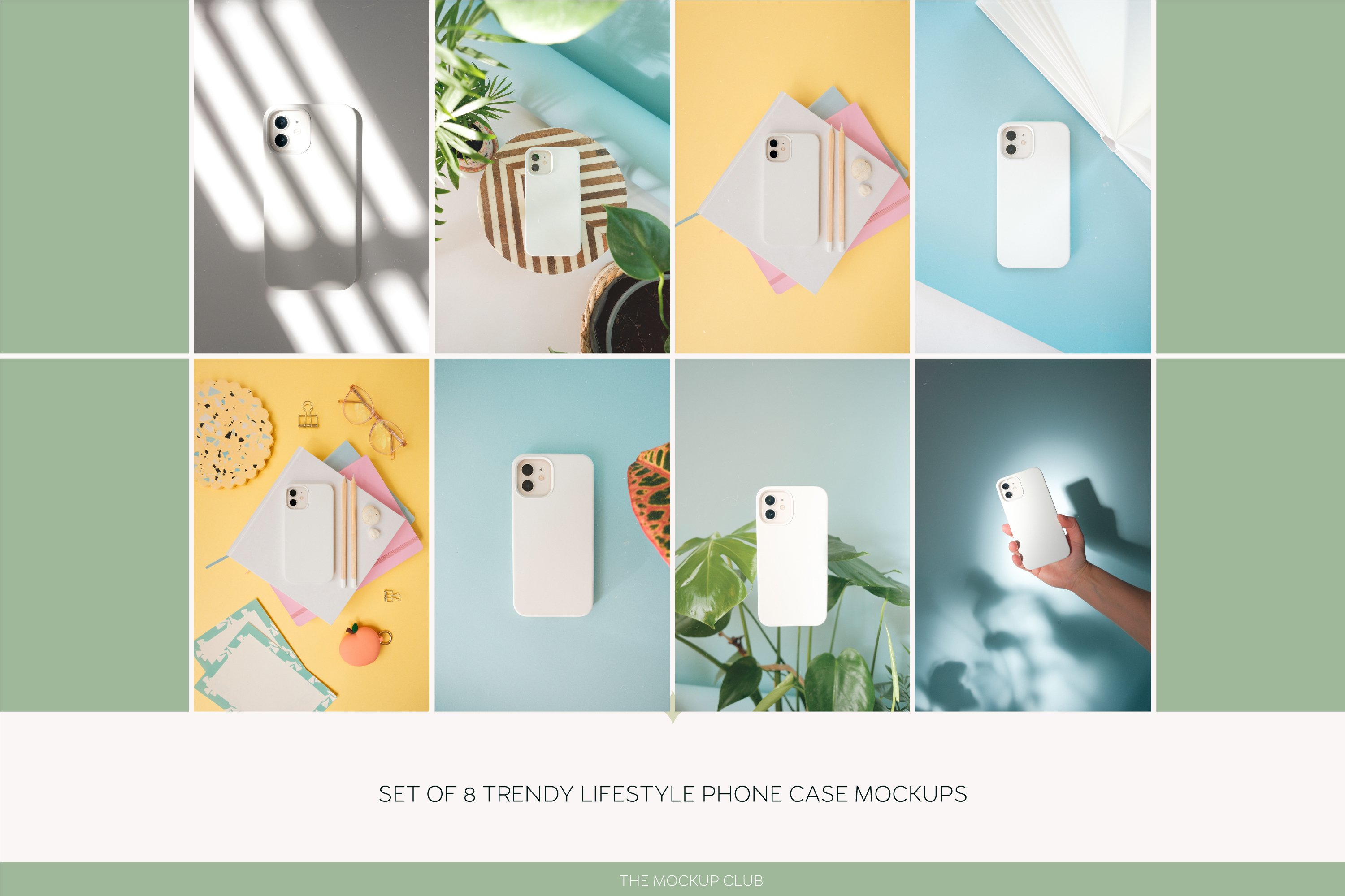 8款复古时尚苹果iPhone 12手机壳外观设计展示样机模版 PHONE CASE MOCKUPS 01 / LIFESTYLE插图1 8款复古时尚苹果iPhone 12手机壳外观设计展示样机模版 PHONE CASE MOCKUPS 01 / LIFESTYLE插图1
