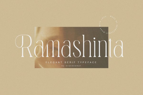 时尚优雅品牌邀请函徽标logo设计衬线英文字体 Ramashinta – Stylish Modern Serif