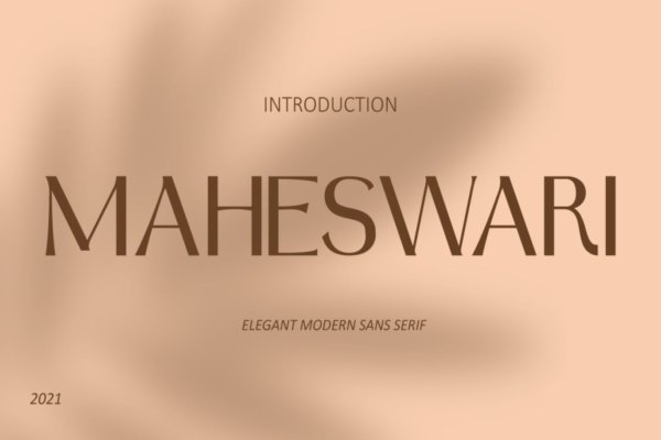 优雅标题标识徽标logo设计无衬线英文字体 Maheswari Elegant Font MS