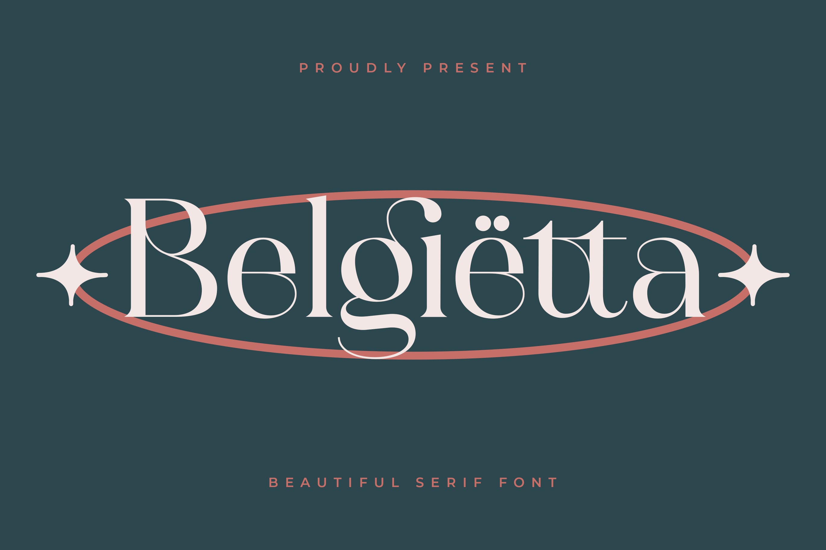 現代優雅標識包裝徽標logo設計襯線英文字體 belgietta – ligature