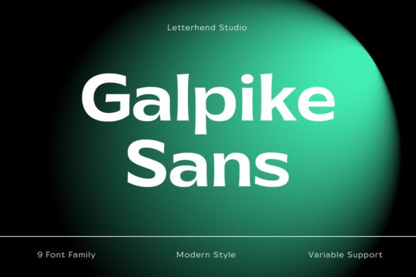 现代简约品牌杂志书籍设计无衬线英文字体 Galpike Sans