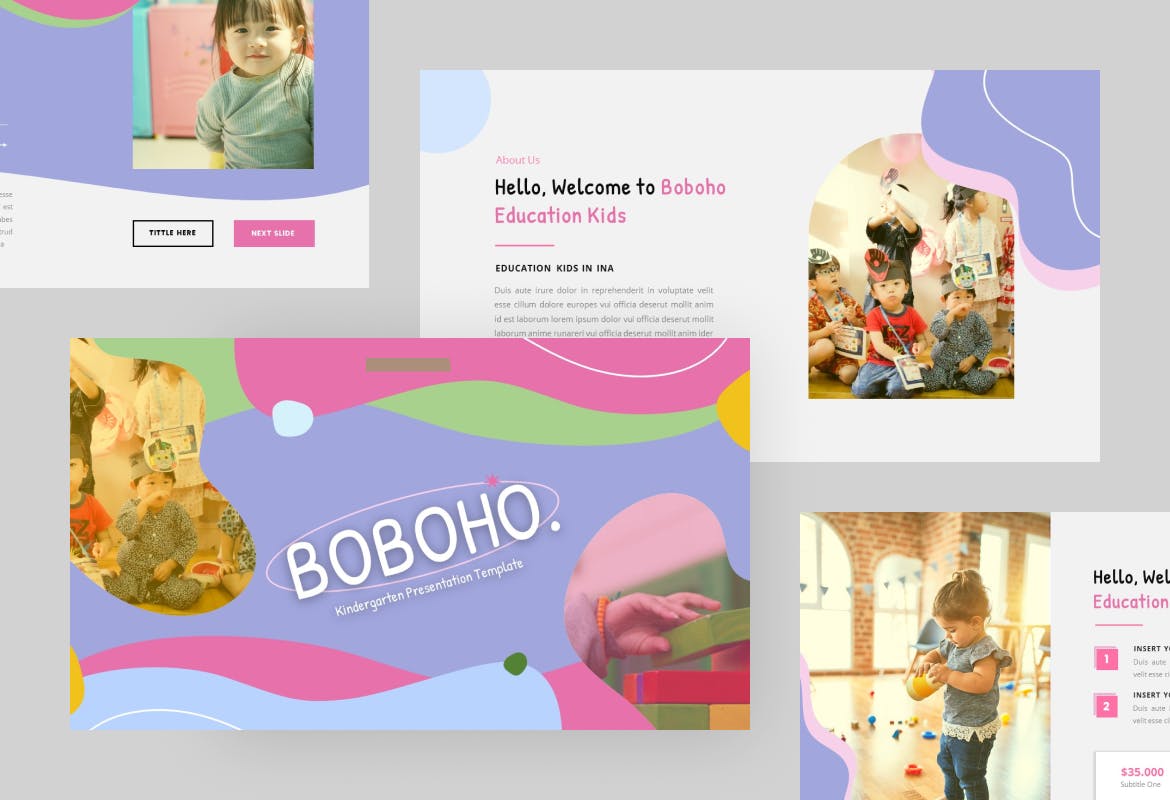 现代炫彩幼儿园作品集图文排版设计ppt模板 Kindergarten Powerpoint Presentation Template插图1 现代炫彩幼儿园作品集图文排版设计ppt模板 Kindergarten Powerpoint Presentation Template插图1