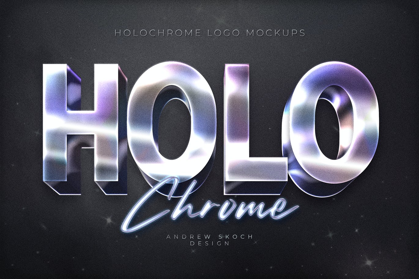 8款全息渐变3D立体文本标题徽标Logo设计Ps样机模板素材 Holochrome Logo Mockups插图1 8款全息渐变3D立体文本标题徽标Logo设计Ps样机模板素材 Holochrome Logo Mockups插图1