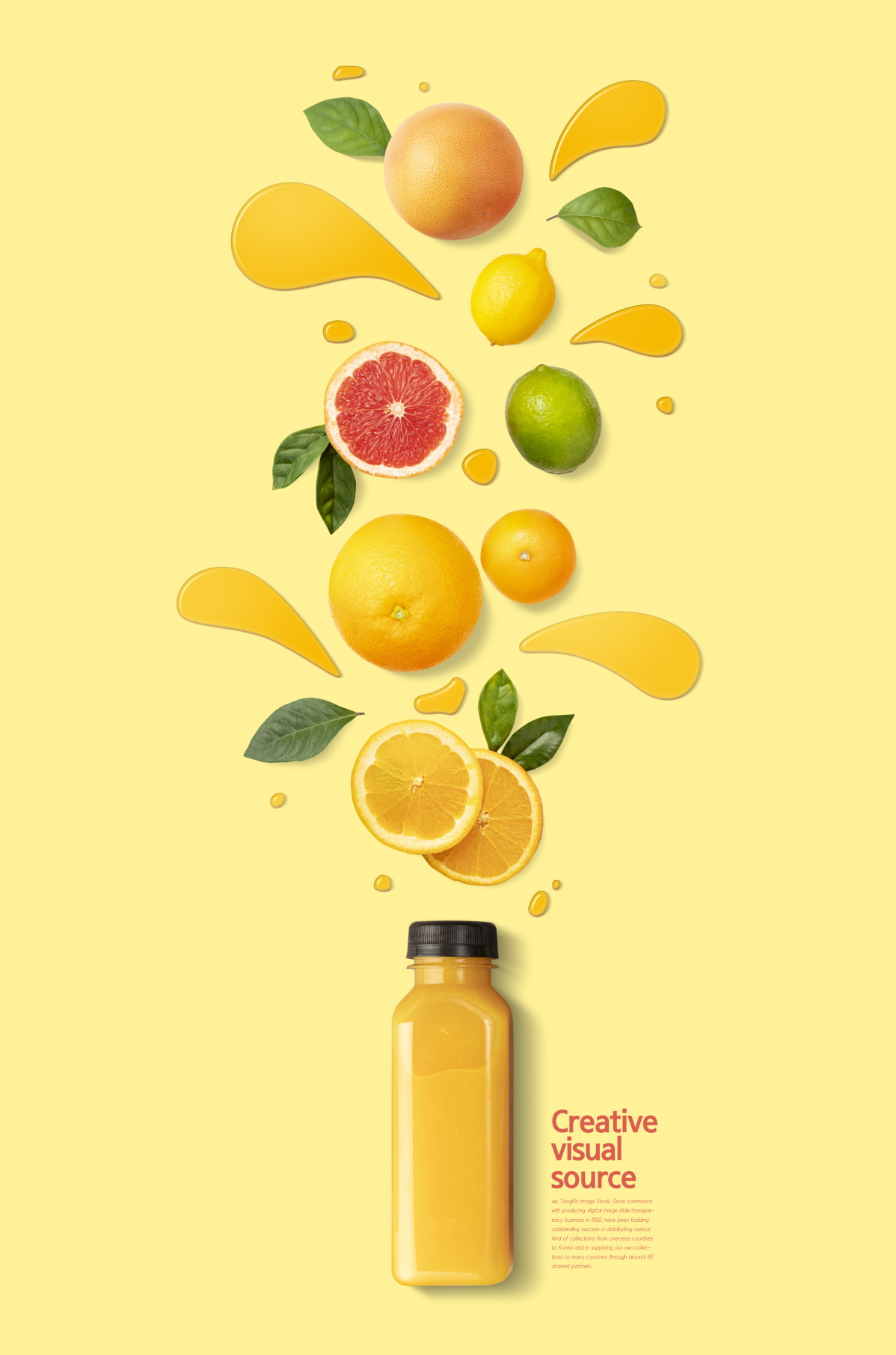 创意果汁饮料水果蔬菜汁海报psd模板素材 creative juice sale poster