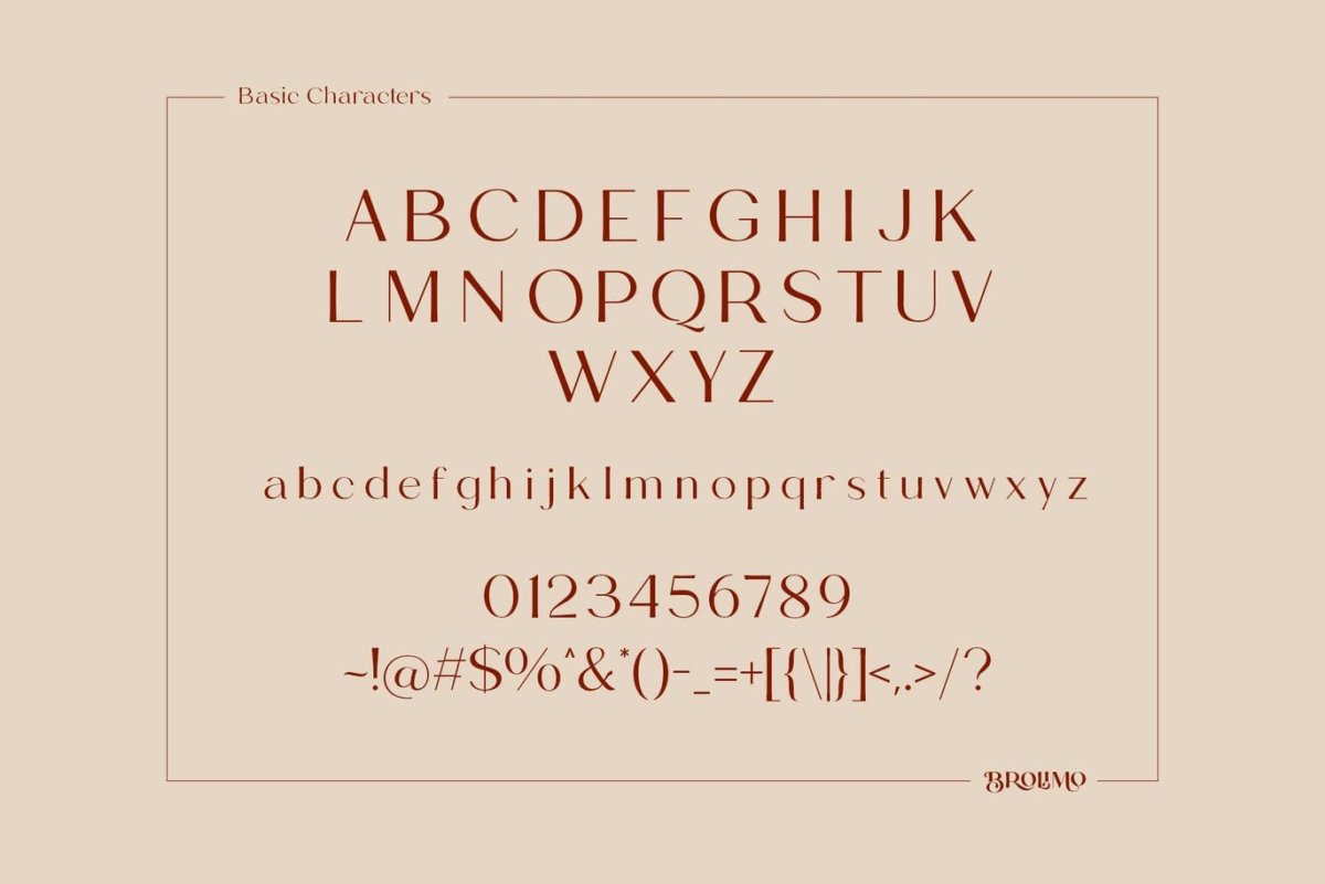 优雅奢华杂志海报徽标logo设计衬线英文字体 Bromilo Typeface插图3