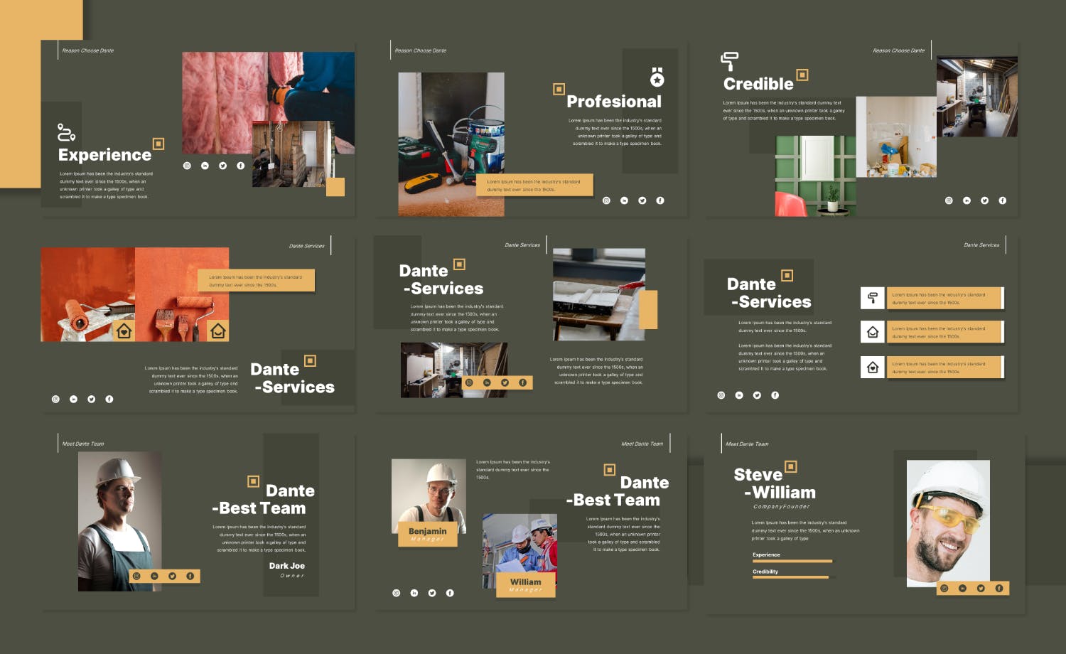 时尚家装宣传介绍演示文稿设计ppt模板 Home Improvement Powerpoint Templates插图3