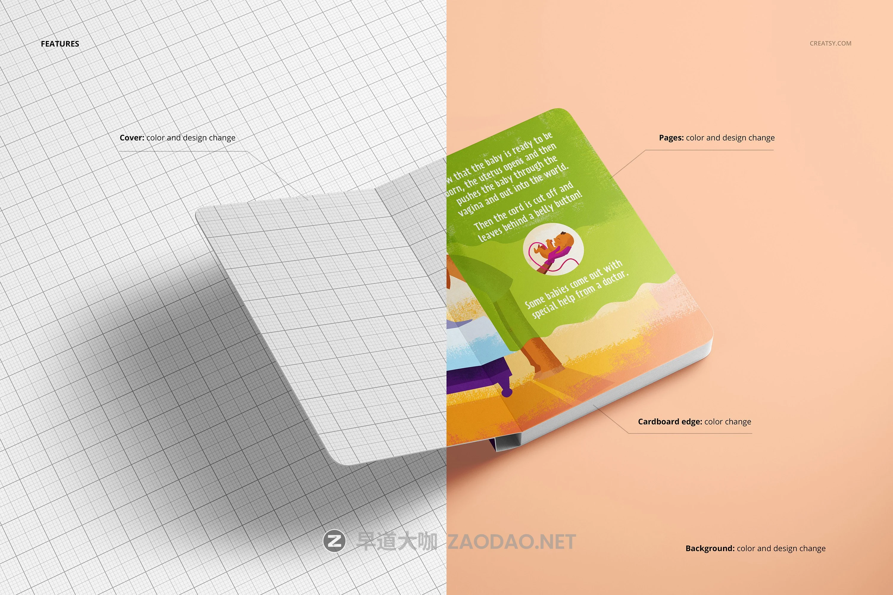 19款时尚硬板纸儿童绘本读物书籍设计Ps智能贴图样机模板合集 Board Book Mockup Set插图3 19款时尚硬板纸儿童绘本读物书籍设计Ps智能贴图样机模板合集 Board Book Mockup Set插图3